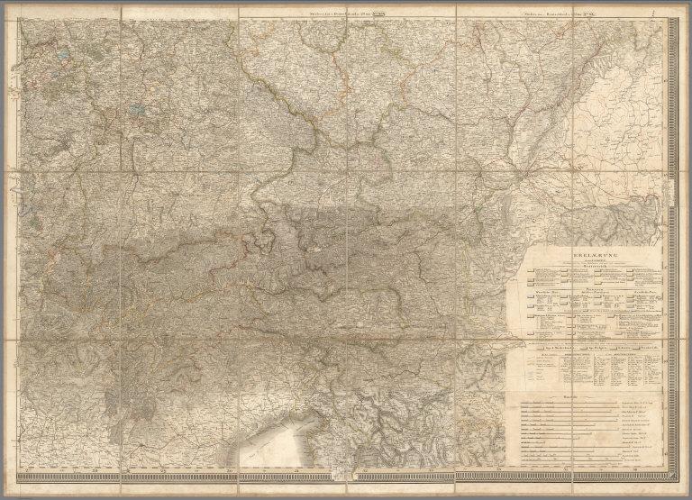 Sud-Est. Karte von Deutschland dem Konigr. der Niederlande dem Kgr. Belgien, der Schweiz