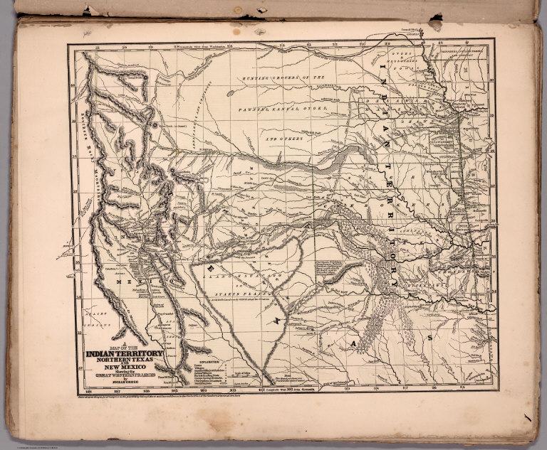 A map of the Indian Territory, northern Texas and New Mexico