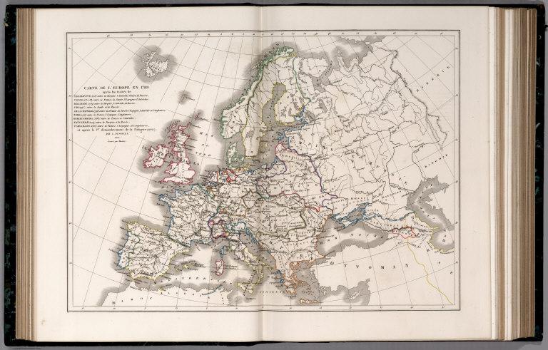 (34.) Carte de L'Europe en 1789.