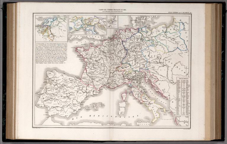 61. Carte de l'Empire Francaise en 1815.