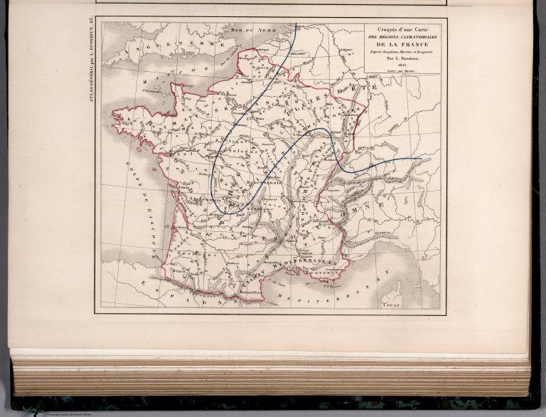 63. Croquis d'une Carte des Regions Climatoriales de la France.