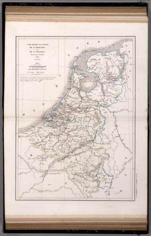 77. Carte Physique et Politique de la Hollande et de la Belgique.