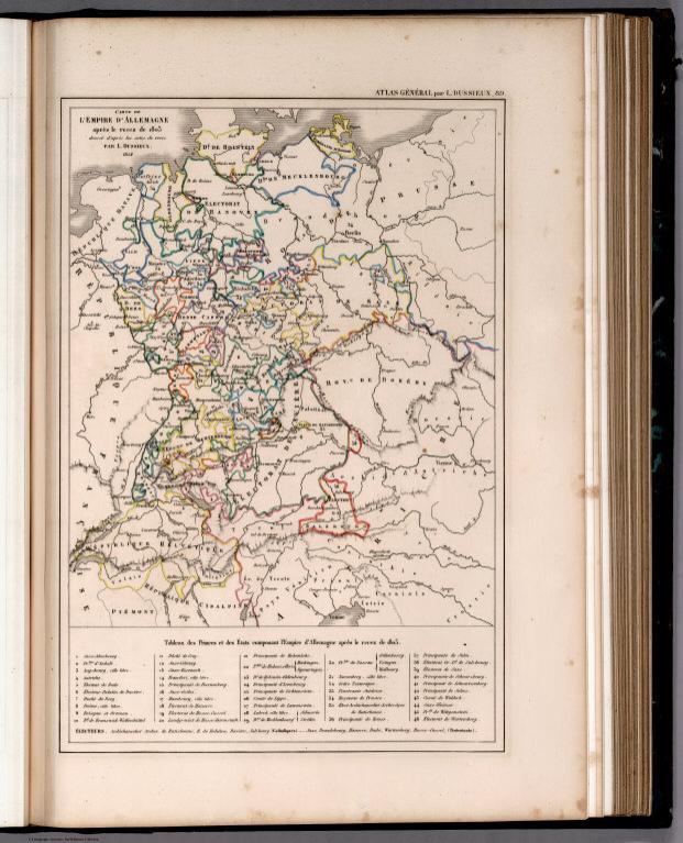 89. Carte de l'Empire d'Allemagne apres le recez de 1803.