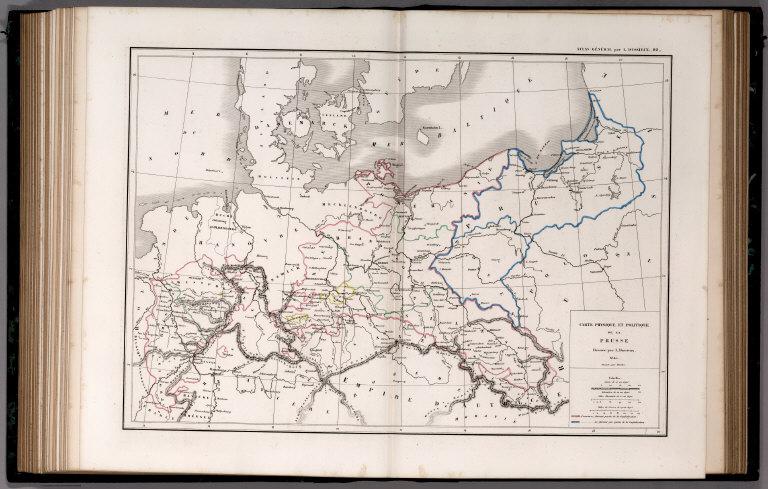 92. Carte Physique et Physique et Politique de la Prusse.