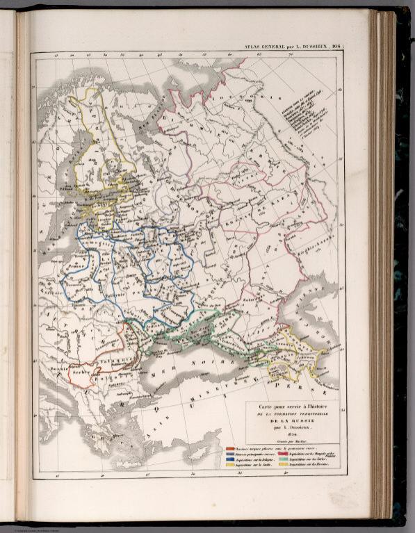 106. Carte pour servir a l'histoire de la Formation Territoriale de la Russie.