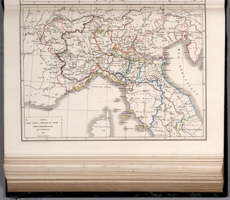 129. Carte pour servir a l'histoire de l'Italie depuis 1559 jusqu'en 1797.