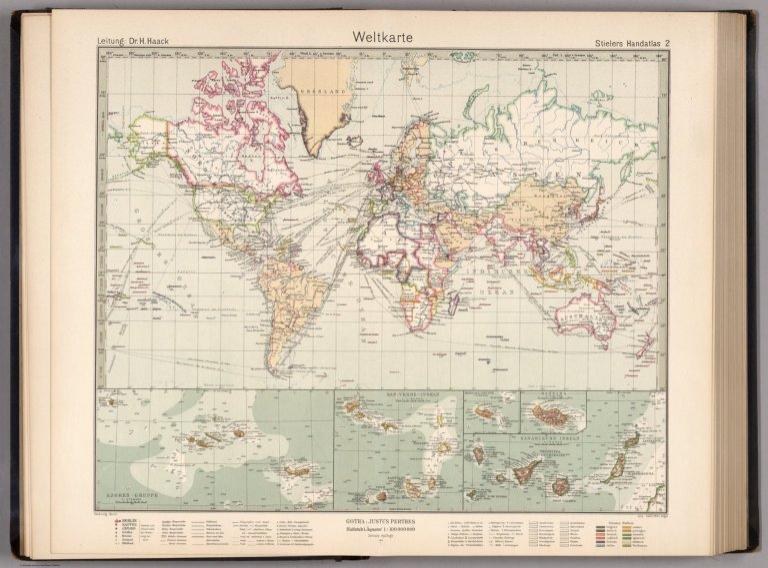 2. Weltkarte. Map of the World.