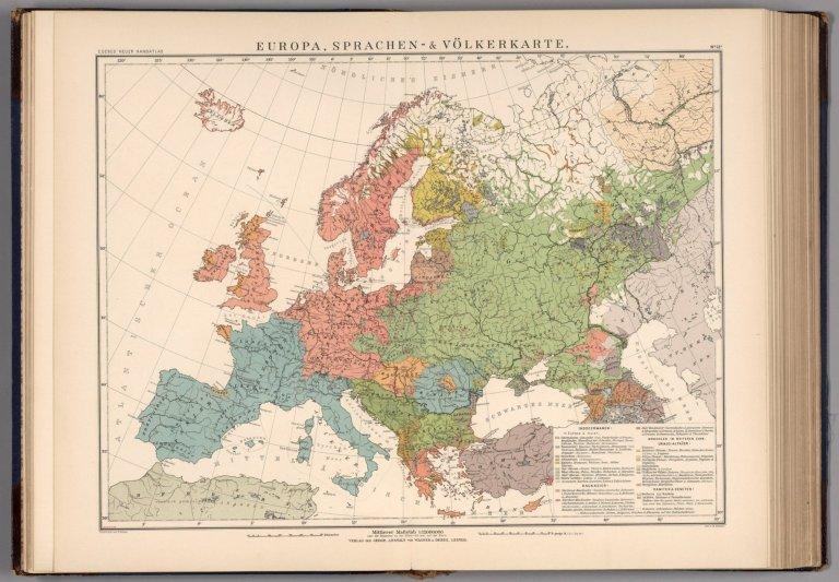 No.12c: Europa, Sprachen - und volkerkarte