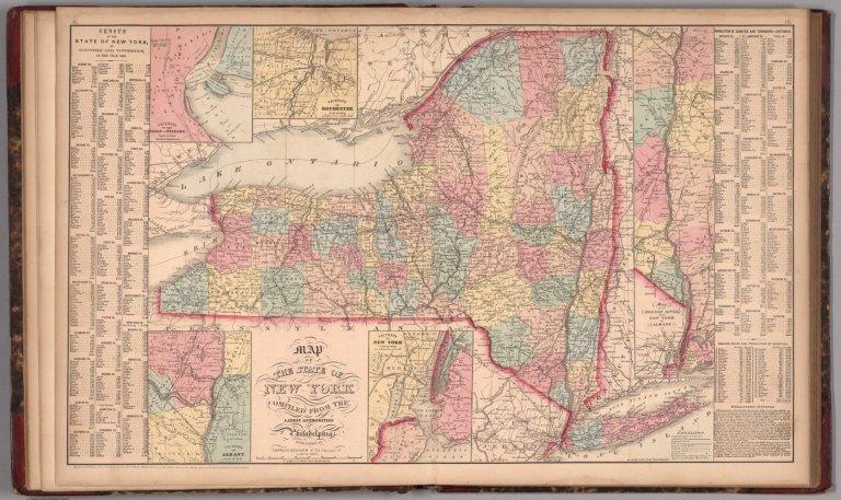 Map of the state of New York : Published by Charles Desilver. 11-12