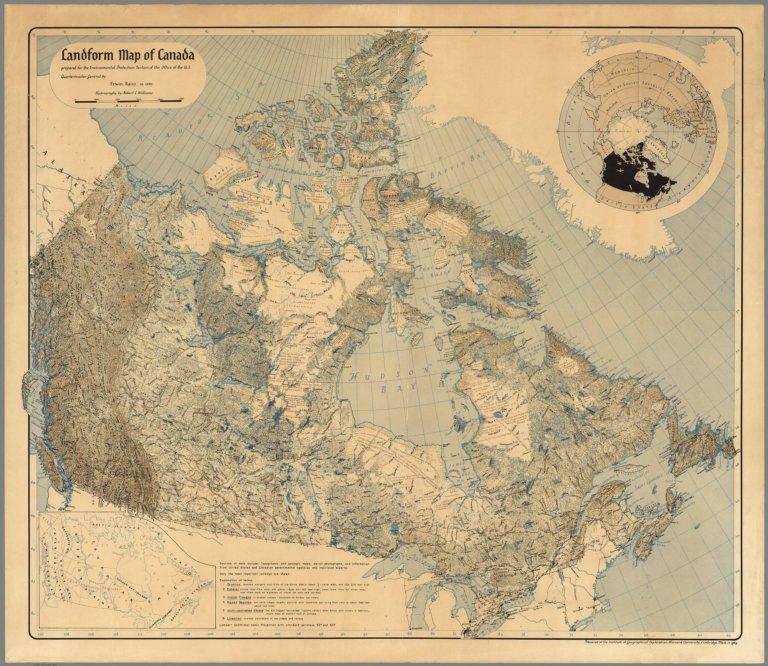 Landform Map of Canada.