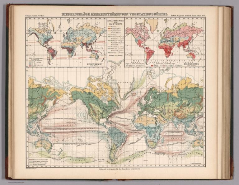 No. 8. Niederschlage. Meeresstromungen. Vegetationsgurtel.