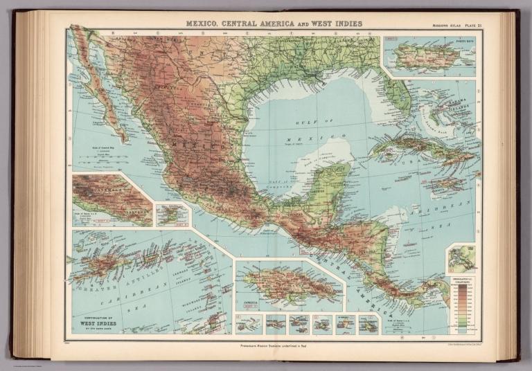 Plate 21. Mexico, Central America and West Indies.