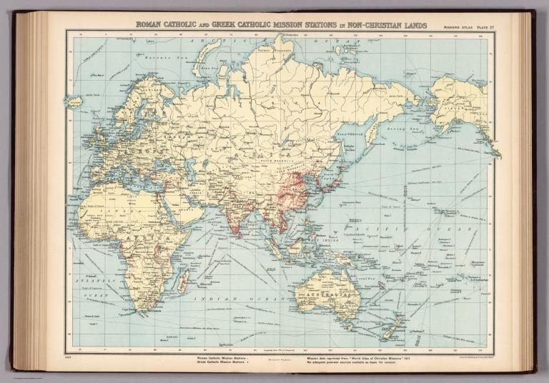 Plate 27. Roman Catholic and Greek Catholic Mission Stations in Non-Christian Lands.