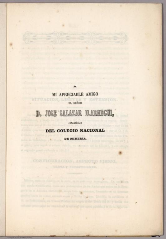 Title Page: Noticias geograficas y estadisticas de laRepublica Mexicana