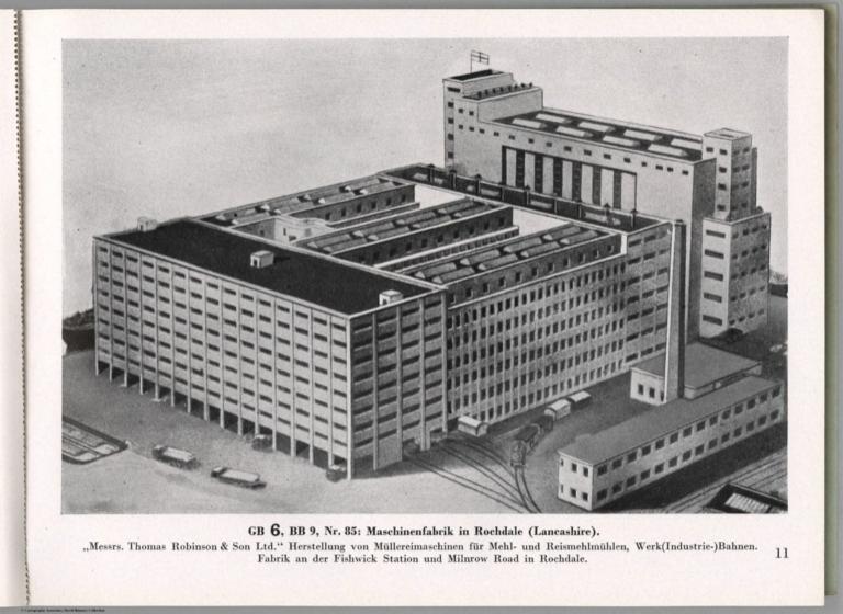 View: GB 6, BB9, Nr. 85: Maschinenfabrik in Rochdale (Lancaster), England.