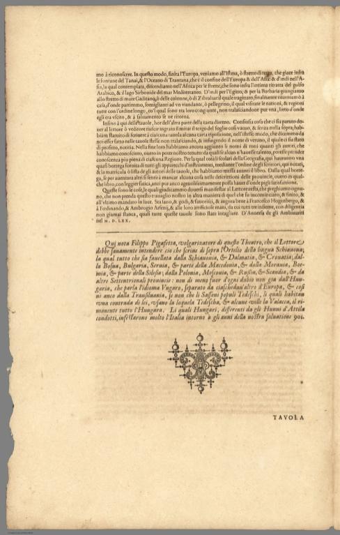 Text: Abrahamo Ortelio D'Anversa, Geografo. (cont'd)