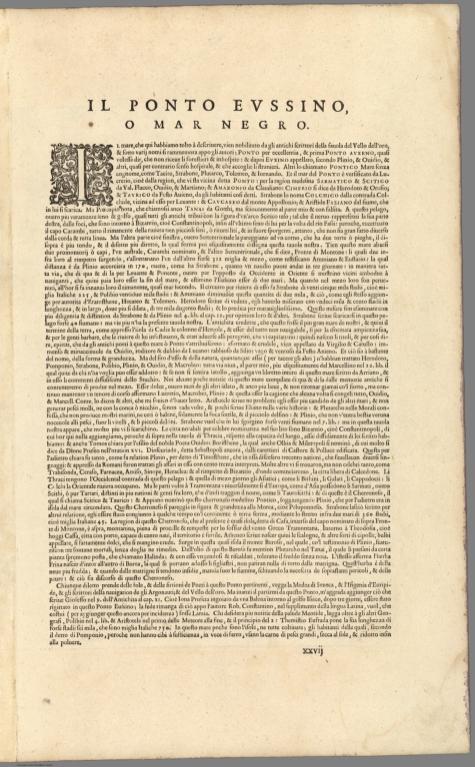 Text: Il Ponto Eussino, O Mar Negro. xxvii