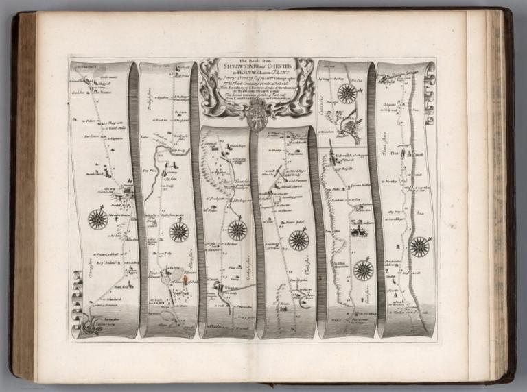 Roads from Shrewsbury to Holywel. Chester to Holywel.