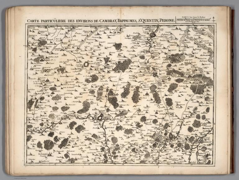 21. Carte particuliere des environs de Cambray, Bappaumes, St. Quentin, Perone, &c. 1710.