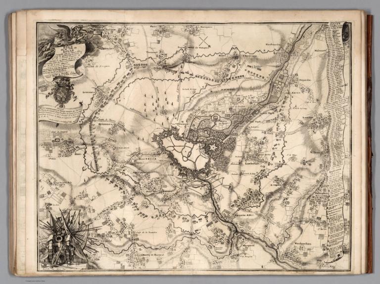 36. Plan du Siege de Lille, Belgium. 1708.