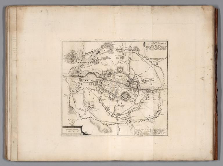 41. Plan de la Siege de Tournai, Belgium. 1709.