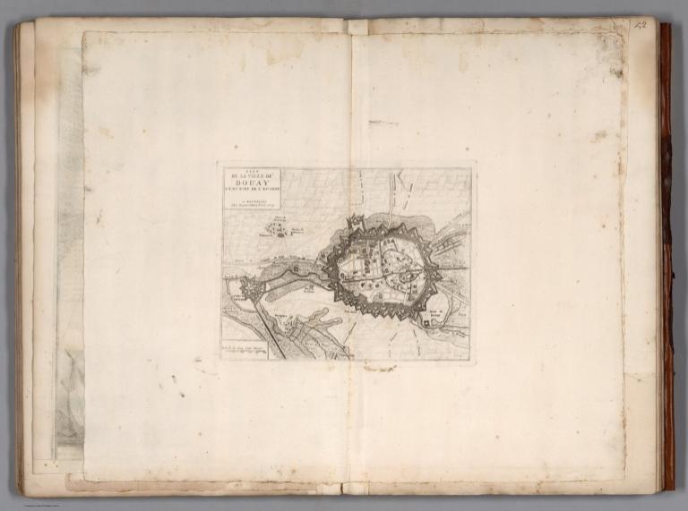 48. La Ville de Douay (Douai), France & le Fort d'Escarpe. 1709.