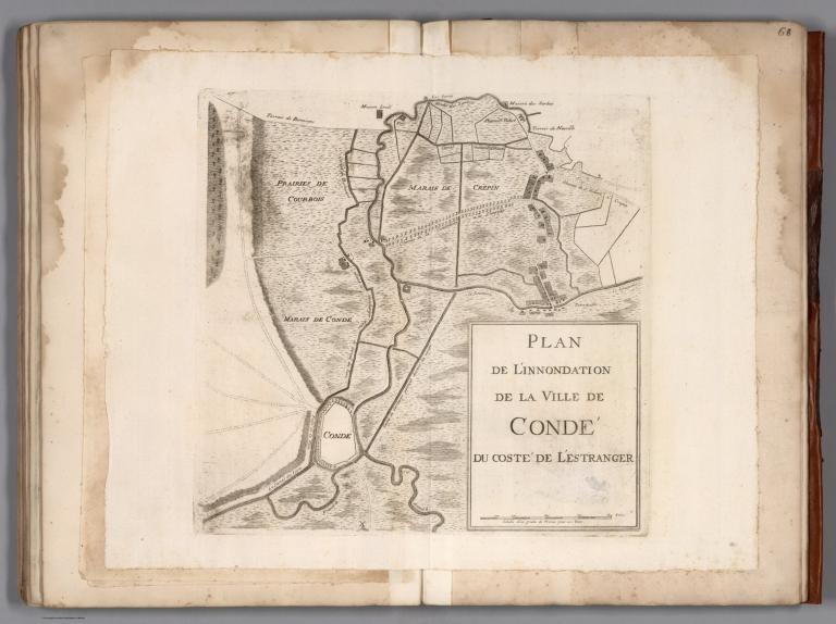 67. Plan de L'innondation de la Ville de Conde du Coste de L'estranger.