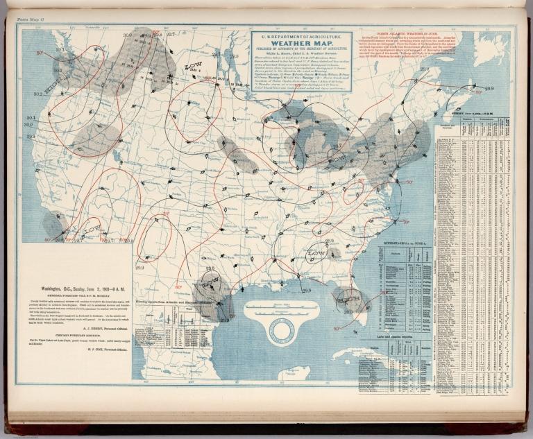 (United States) Weather Map. June 2, 1901.