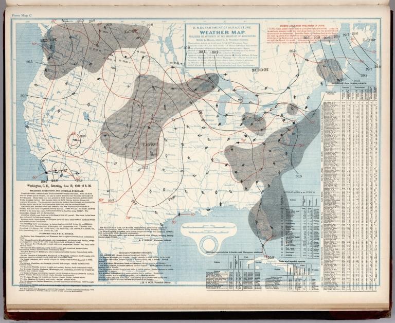 (United States) Weather Map. June 15, 1901.