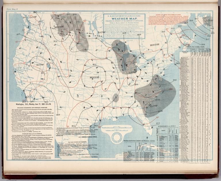 (United States) Weather Map. June 17, 1901.