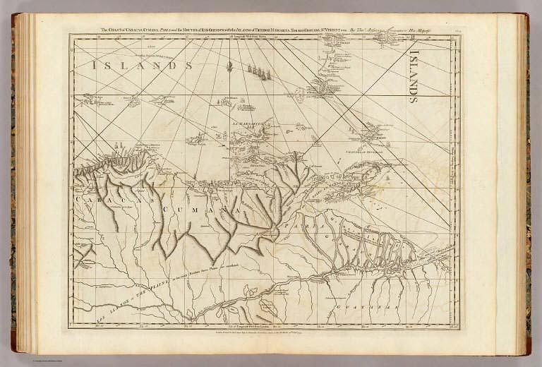 The coast of Caracas, Cumana, Parla and the mouths of Rio Orinoco.