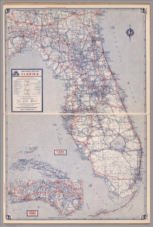 Road map of Florida