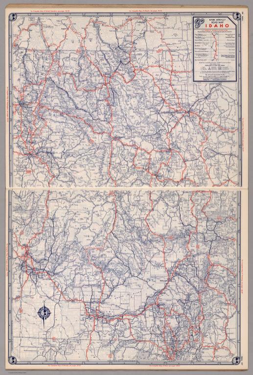 Road map of Idaho