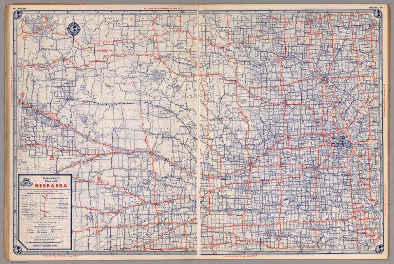 Road map of Nebraska