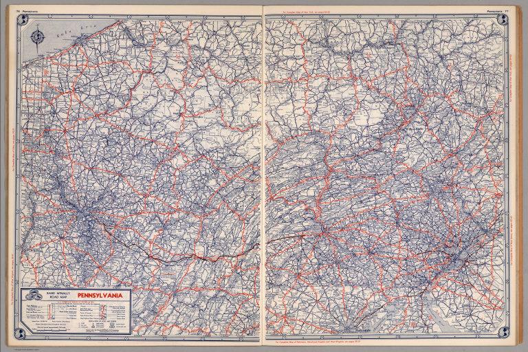 Road map of Pennsylvania