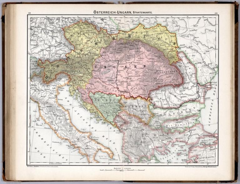 Osterreich - Ungarn, Staatenkarte