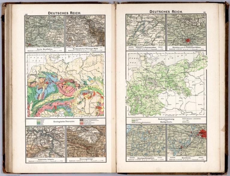 Deutsche Reich. Geologische Ubersicht. Bodenbenutzung und waldgebiete