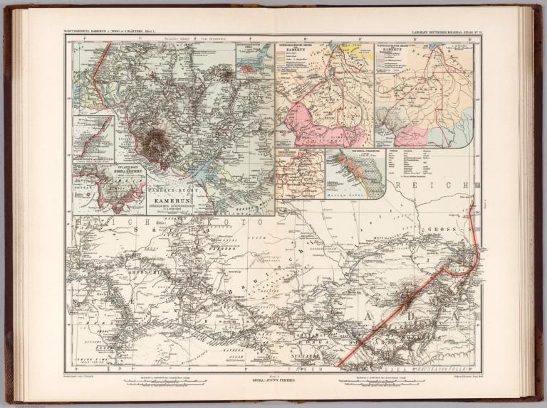 Nr. 11. Kamerun u. Togo in 4 Blaettern, Blatt 1. (Protected areas of Cameroon and Togo in 4 sheets, sheet 1.)