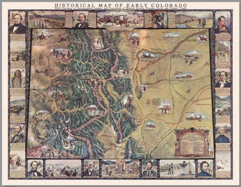 Historical Map of Early Colorado.