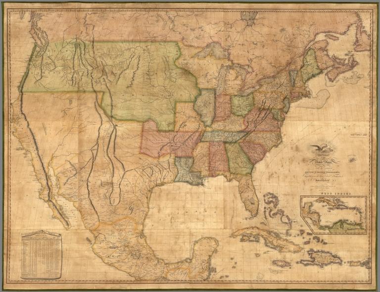 United States with the contiguous British & Spanish Possessions.