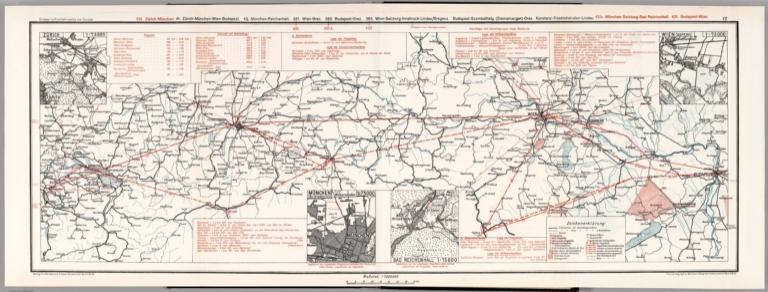 17 (Switzerland - Germany - Austria Airline Routes). (insets) (Airport Locations).