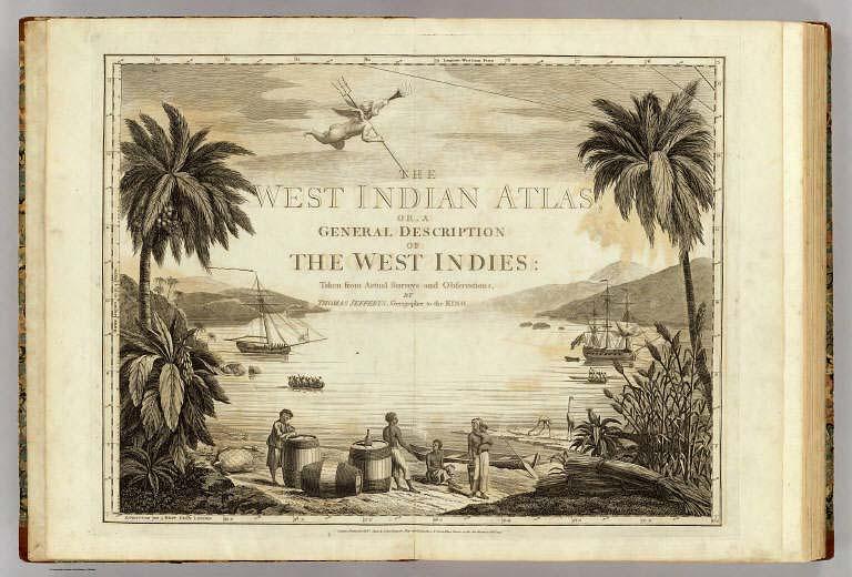 Engraved Title Page: West-India atlas: or, a compendious description of the West-Indies.