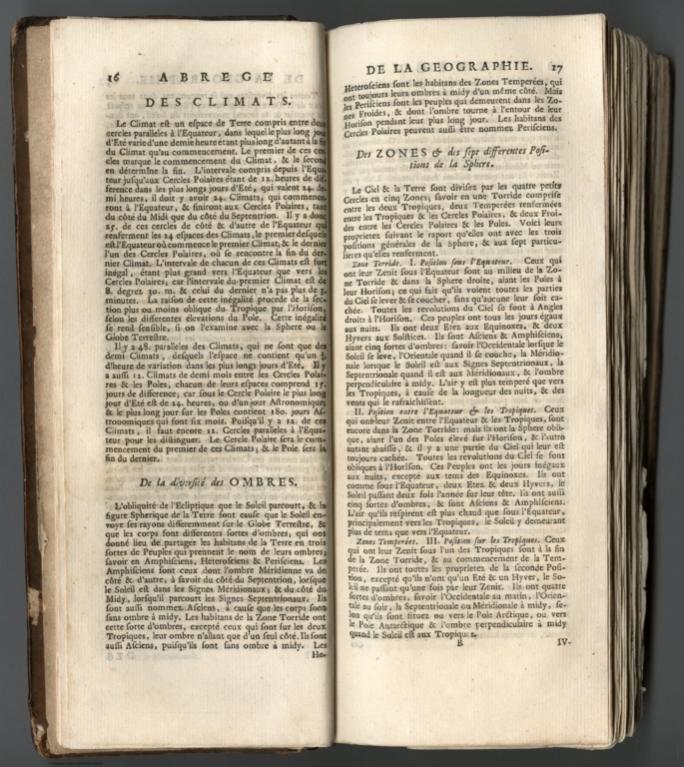 Text: Abrege de la Cosmographie (continued).