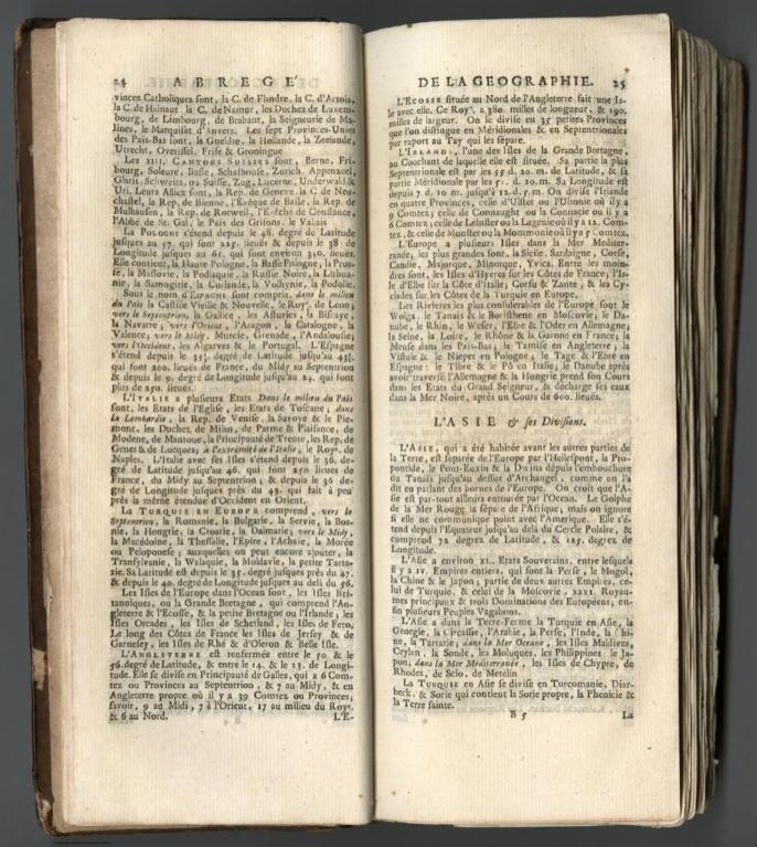 Text: Abrege de la Cosmographie (continued).