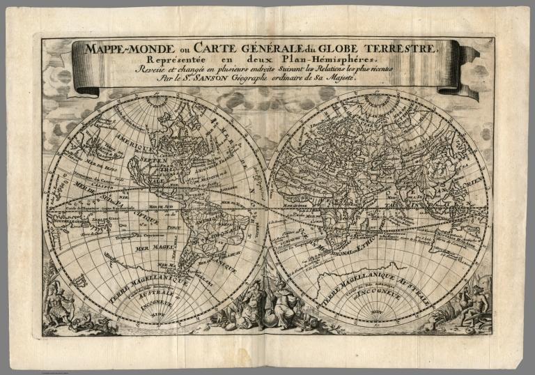 Mappe-Monde ou Carte Generale du Globe Terrestre.