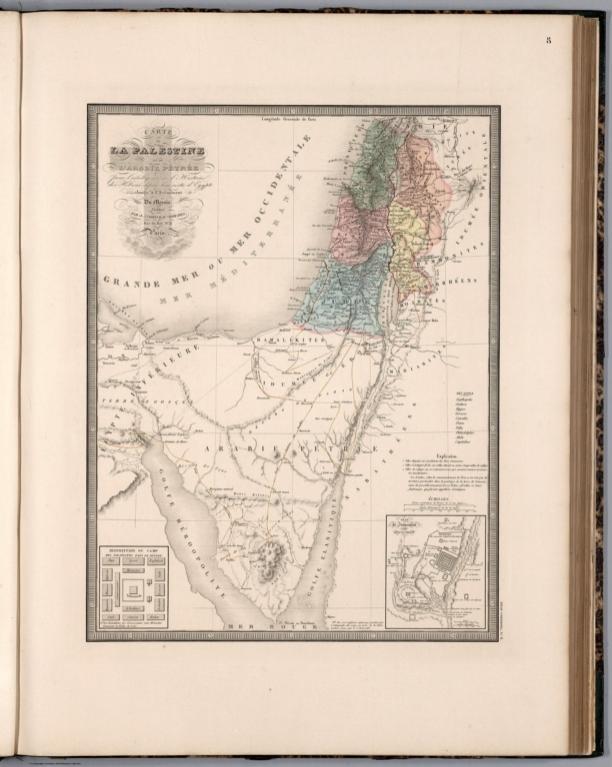 Carte de la Palestine et de l'Arabie Petree.