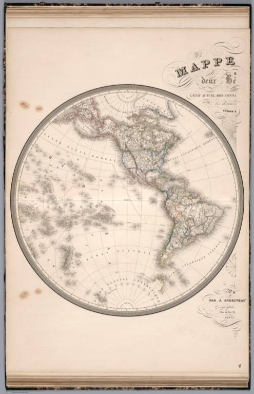 Mappe Monde ... Hemispheres (Western Hemisphere).