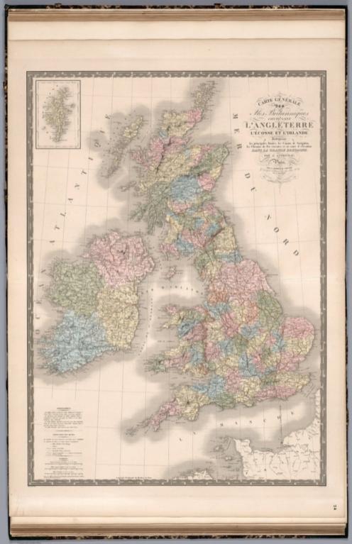 Carte Generale des Britanniques conte nant l'Angleterre l'Ecolese et l'Irelande.