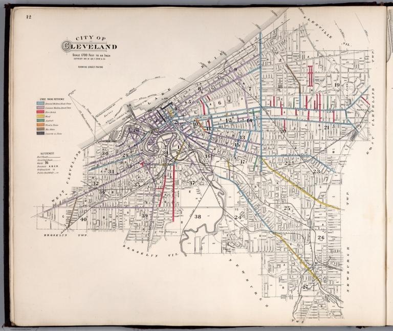 City of Cleveland showing street paving.
