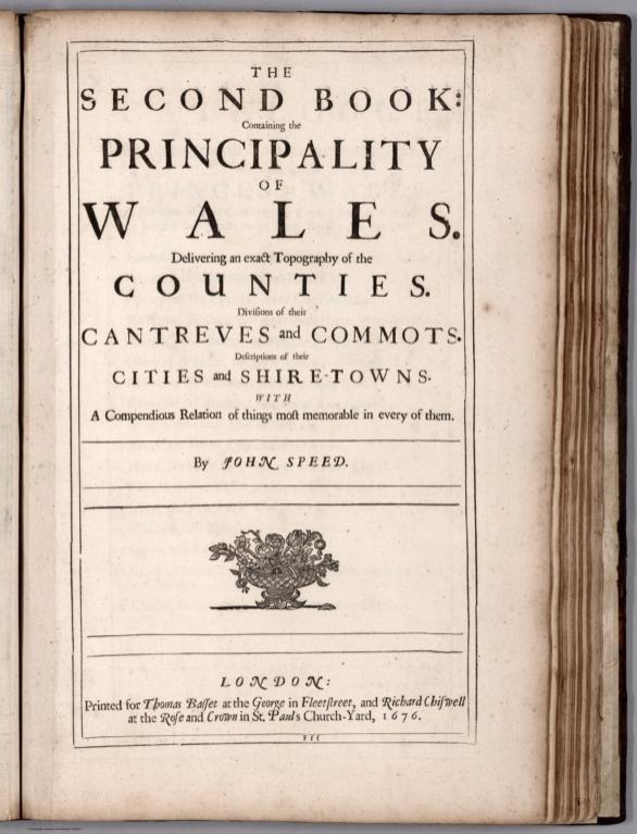 Section Title Page: Second Book Containing the Principality of Wales.